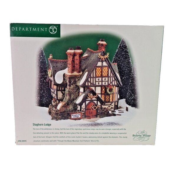 Department 56 Heritage Village Dicken's Village "Staghorn Lodge" 58445 Box Light - Picture 2 of 11
